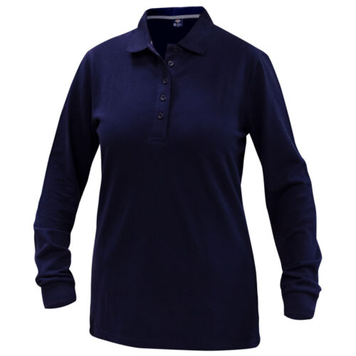 Polera Polo Confort Spandex Manga Larga Mujer